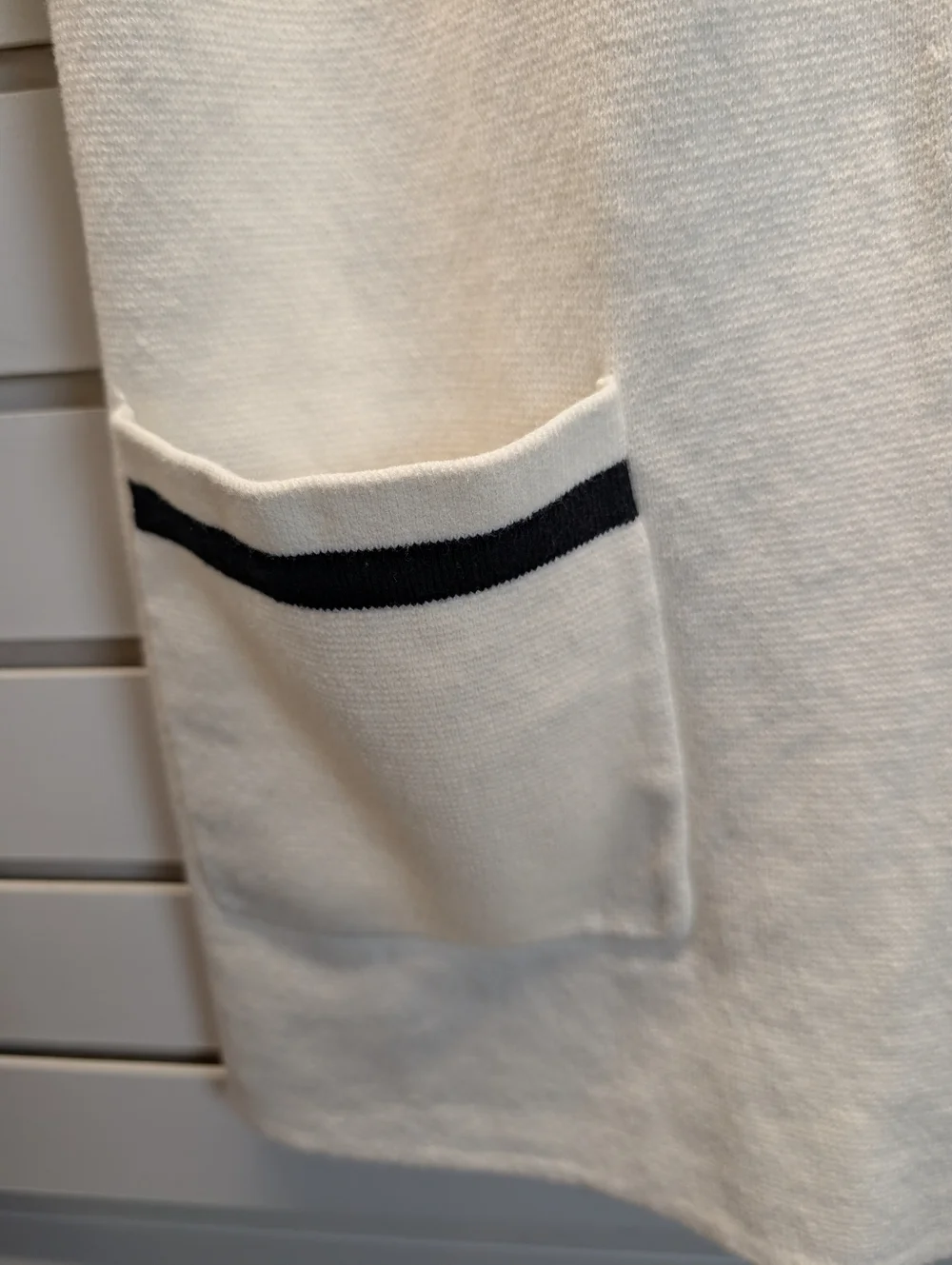 J. Crew Tipped Open Front Cardigan Size M 100% Cotton Like New!